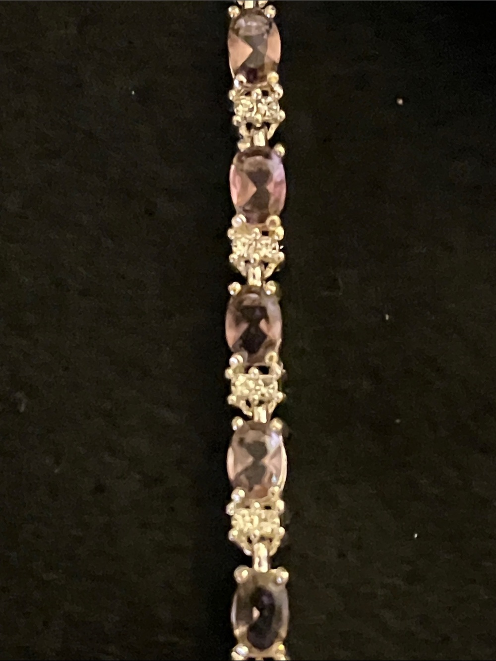 Vintage Avon 2005 Silver and Purple Stone bracelet- Women Accessories